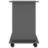 Computer Desk High Gloss Gray 31.5"x19.7"x29.5" Engineered Wood - Grey