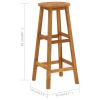 Bar Stools 6 pcs Solid Acacia Wood - Brown