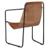 Relaxing Armchair Brown Real Leather - Brown