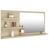 Bathroom Mirror Sonoma Oak 35.4"x4.1"x17.7" Engineered Wood - Brown