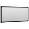 Bathroom Mirror Black 31.5"x0.6"x14.6" Engineered Wood - Black