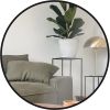 Black 30 IN Metal Round mirror - 1