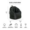 Joey Bean Bag Chair, Nylon Polyester, Kids and Teens, 2.5ft, Black - Black