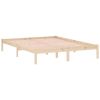 Bed Frame 59.8"x79.9" Solid Wood Pine Queen - Brown