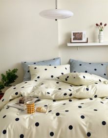 Green Polka Dot All Cotton Pure Cotton Artistic 15 M18 M Bed Four-piece Set (Option: Polka Dot Meter-1.2m three piece suit)