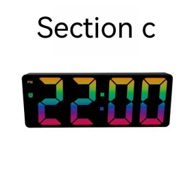 Big Screen And Font Electronic Bedside Clock (Option: Black Shell Black Surface 1)